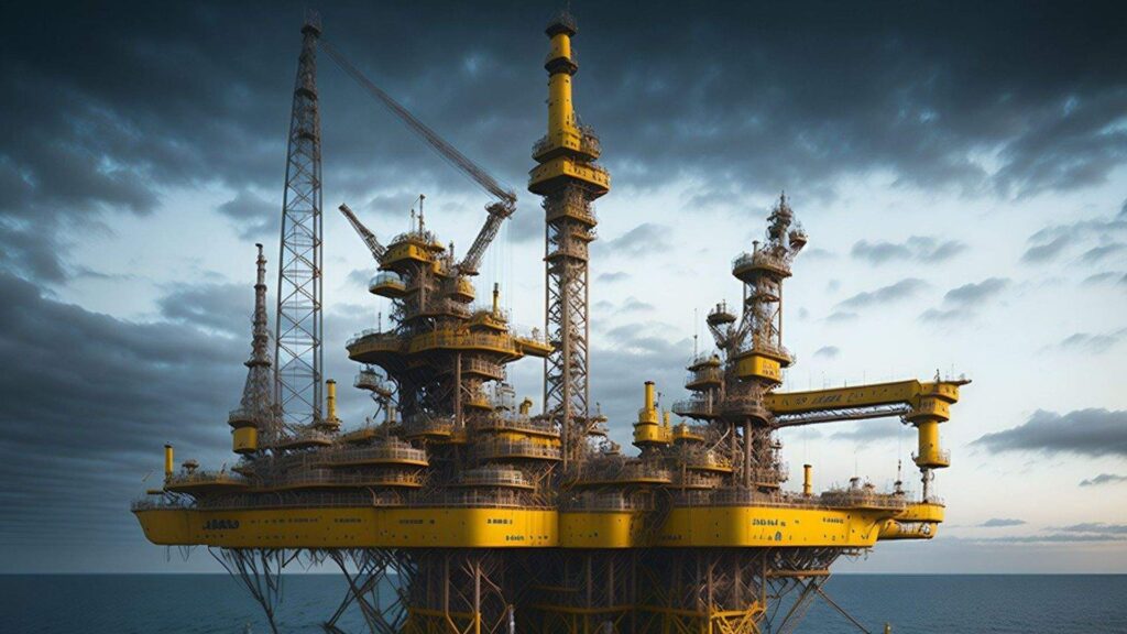 plataforma de petróleo em alto mar representa os Desafios da Gestão de Projetos Offshore